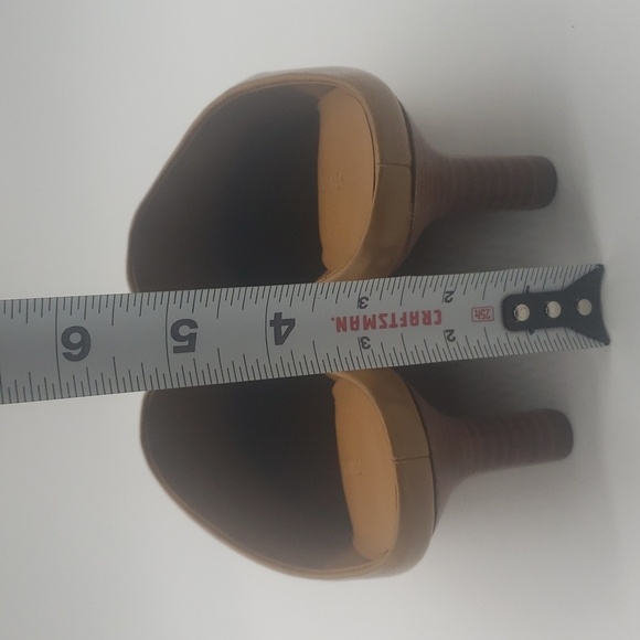 1433- Vince Benita Women's Mules Genuine Leather Size 7.5 M Tan Color NWT - Picture 9 of 10